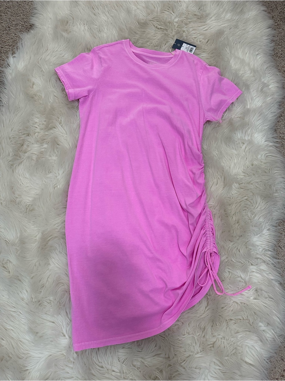 NWT Universal Thread Pink Ruched Side Tee Dress